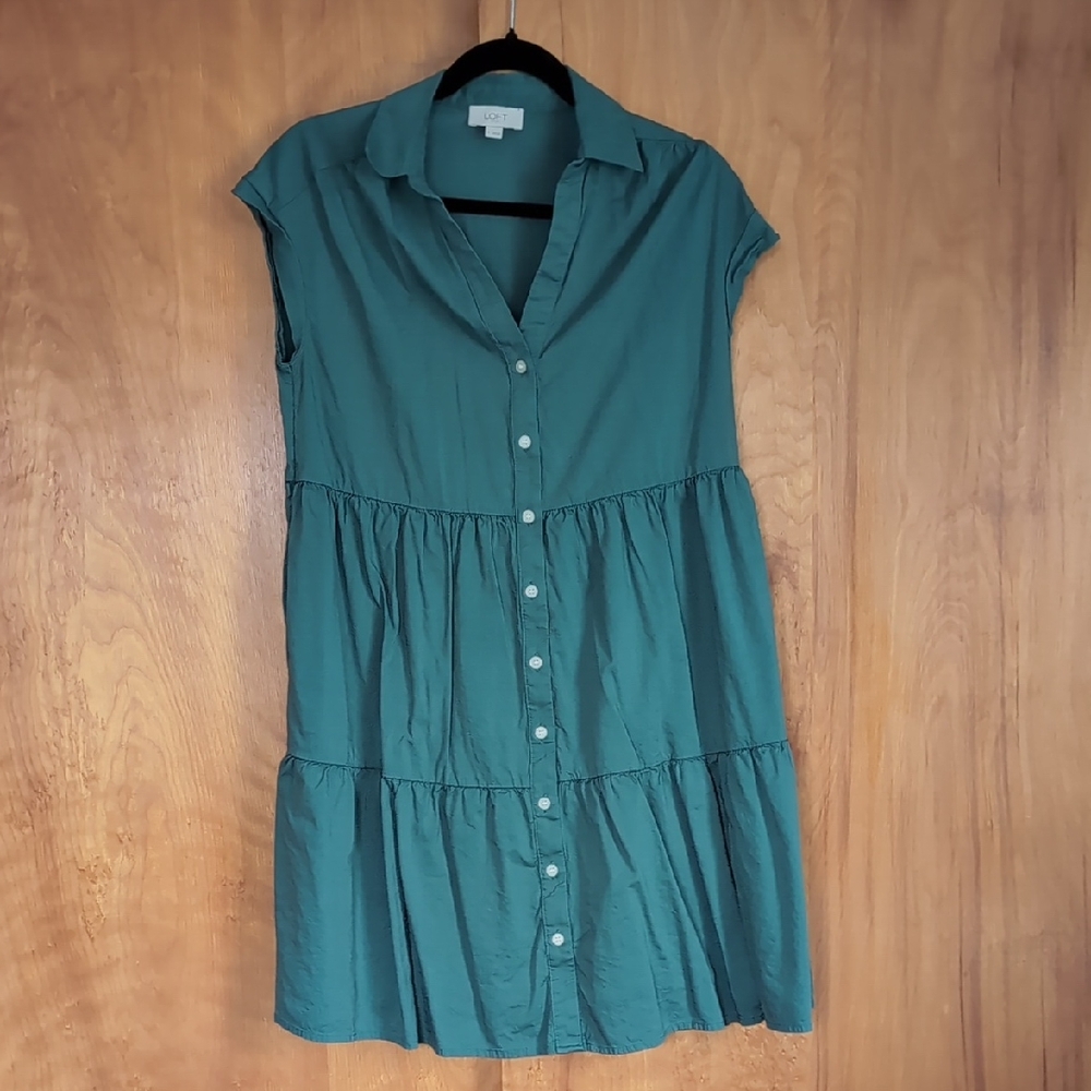 LOFT Outlet Teal Babydoll Dress